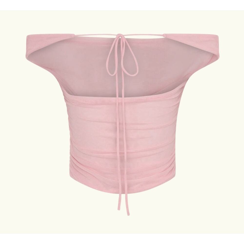 Meshki Candy Pink Crop Top Women’s Medium Brooklyn NWT - Picture 4 of 11